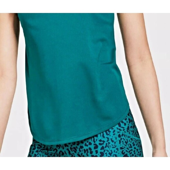 ID Ideology Women's Birdseye Mesh Lightweight Tank Top Green Size M - Picture 2 of 3